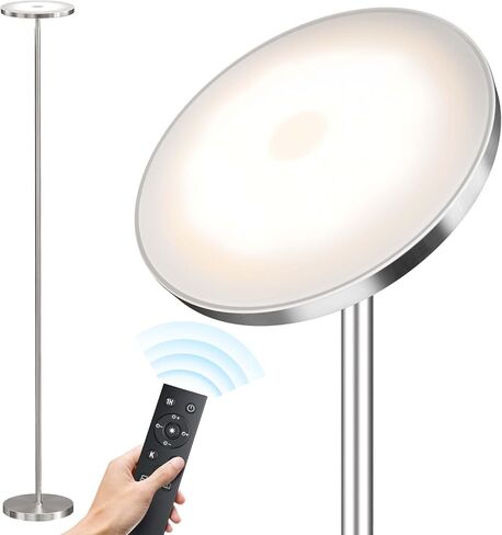 SUNMORY Floor Lamps for Living Room, 32W/3000LM Super Bright LED Floor Lamp with Remote Control, 69" Tall Standing Lamp with Stepless Dimmable, Modern Torchiere Corner Lamp for Bedroom, Office in Kuwait