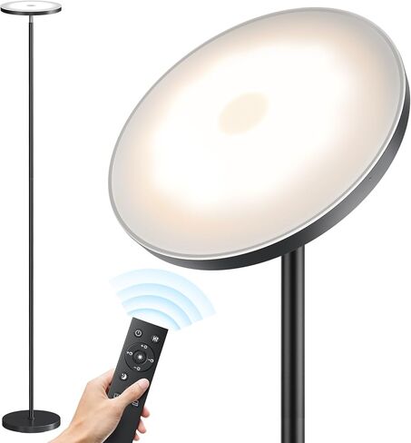 SUNMORY Floor Lamps for Living Room, 32W/3000LM Super Bright LED Floor Lamp with Remote Control, 69" Tall Standing Lamp with Stepless Dimmable, Modern Torchiere Corner Lamp for Bedroom, Office in Kuwait