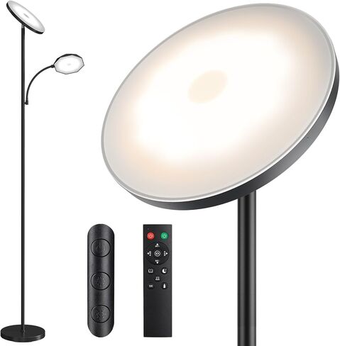 SUNMORY Floor Lamps for Living Room, 32W/3000LM Super Bright LED Floor Lamp with Remote Control, 69" Tall Standing Lamp with Stepless Dimmable, Modern Torchiere Corner Lamp for Bedroom, Office in Kuwait