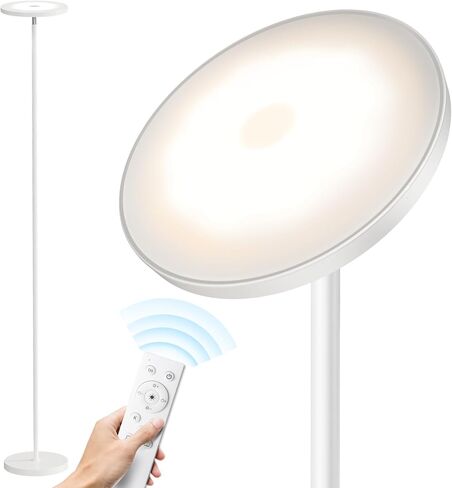 SUNMORY Floor Lamps for Living Room, 32W/3000LM Super Bright LED Floor Lamp with Remote Control, 69" Tall Standing Lamp with Stepless Dimmable, Modern Torchiere Corner Lamp for Bedroom, Office in Kuwait