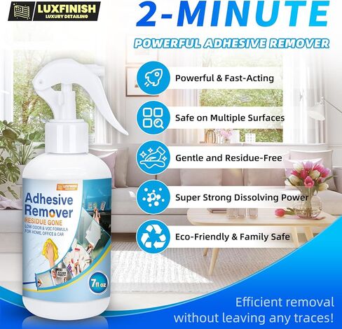Goo Gone Adhesive Remover Spray, Glue Remover for Car Glass & Paint, Windows, Plastic, Rapidly Removes Sticker, Glue, Tape, Labels Remover and Car Sticker Remover with Plastic Scraper & Towel – 7oz in Kuwait