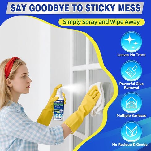 Adhesive Remover, Powerful Sticker Remover Spray with Scraper, Glue Remover for Windows, Glass, Plastic, Carpet, Rapidly Removes Sticker, Glue, Tape, Labels Remover and Car Sticker Remover in Kuwait