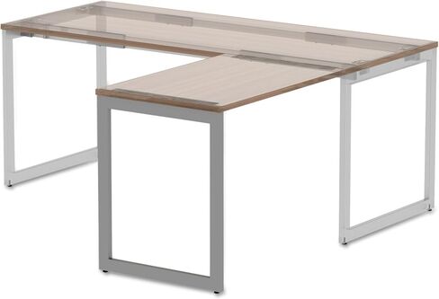 Alera alera Open Office Series o-Leg Return Base, Fully Adjustable, 36 to 70.78w x 23.38d x 28.5h, Silver in Kuwait