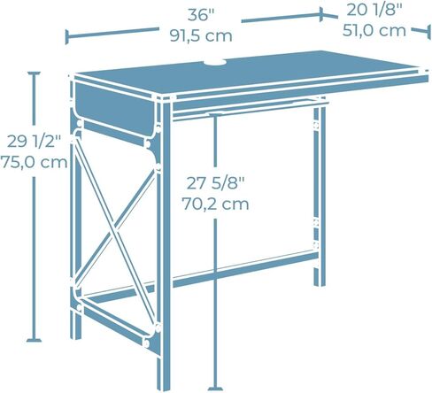 Desk Return 36" - Brown 36-Inch L-Shaped Home Office Modern, Compact, Easy-Install in Kuwait