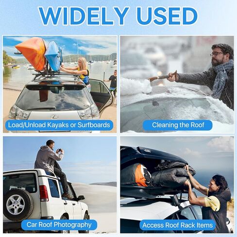 2 Pcs Car Door Step, Aluminum Alloy Car Door Latch Steps, Heavy Duty Doors Stand Pedal for Cars Roof Access, Anti-Slip Cars Step Hook with Thickened Rubber Gasket for SUV Truck Jeep in Kuwait