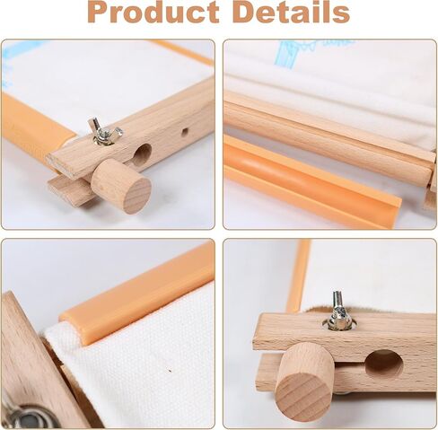 Small Beech Wood Tapestry Embroidery Frames, Scroll Stitching Holder for Cross Stitch, Needlepoint, Quilting & Sewing Projects in Kuwait