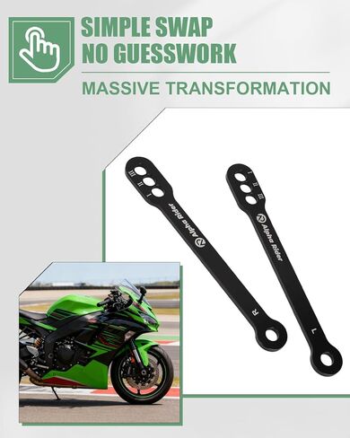 for Kawasaki ZX-6R Lowering Links 3-Position | 2005-2025 | ZX-10R ZX-12R ZX-9R | CNC Billet Aluminum Slam Kit in Kuwait