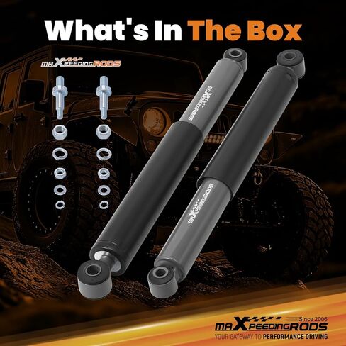 maXpeedingrods 4-7" Rear Lowering Shock for Chevy C10/GMC C15 1973-1987, Upgraded G1 Nitrogen-charged Drop Shock Absorbers in Kuwait