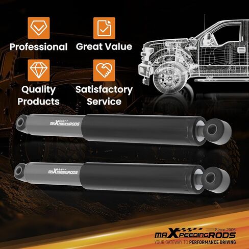 maXpeedingrods 4-7" Rear Lowering Shock for Chevy C10/GMC C15 1973-1987, Upgraded G1 Nitrogen-charged Drop Shock Absorbers in Kuwait