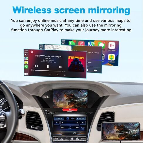 Wireless CarPlay Retrofit kit for Acura RLX ILX MDX RDX TLX Wireless CarPlay & Android Auto Module Accessories, Support Mirror Link, Camera, Built-in Microphone WZAC-1 in Kuwait