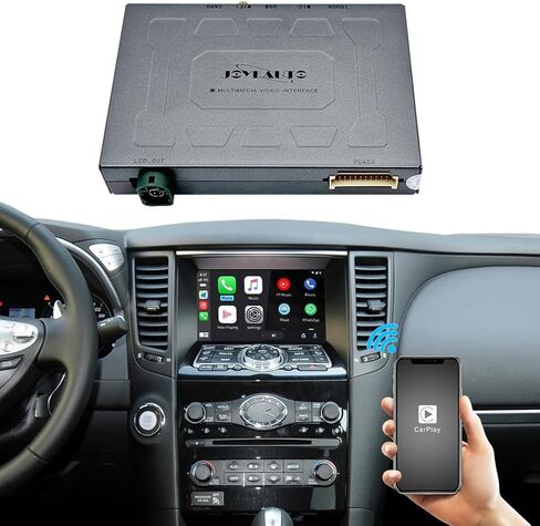 Wireless CarPlay Android Auto Retrofit Decoder for Infiniti QX70 Q70 Low(2017-2019MY) G35 FX35 FX50(2009-2012MY) EX25 EX35(2010-2013), Module Support Mirrorlink, USB Play Rear Camera WZIN-3 in Kuwait