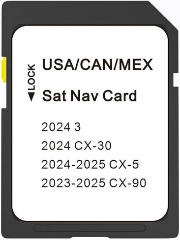 Latest Map Navigation SD Card, Compatible with 2023 2024 3 CX-5 CX-90 Support USA/Canada/Mexico New Maps in Kuwait