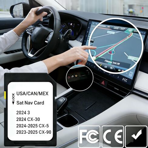Latest Map Navigation SD Card, Compatible with 2023 2024 3 CX-5 CX-90 Support USA/Canada/Mexico New Maps in Kuwait