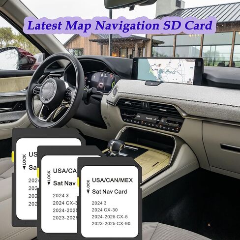 Latest Map Navigation SD Card, Compatible with 2023 2024 3 CX-5 CX-90 Support USA/Canada/Mexico New Maps in Kuwait