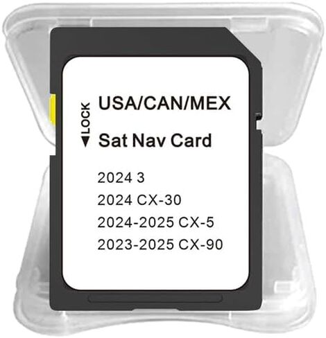 Latest Map Navigation SD Card, Compatible with 2023 2024 3 CX-5 CX-90 Support USA/Canada/Mexico New Maps in Kuwait