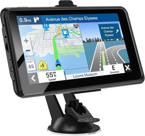 Upgarded 2026 GPS Navigator for Car,Truck RV-7'' HD Touchscreen Navigation System, Latest North/South America Maps,Free Lifetime Update,Speed&Red Light Warning,Turn-by-Turn Voice Guidance,for all cars in Kuwait