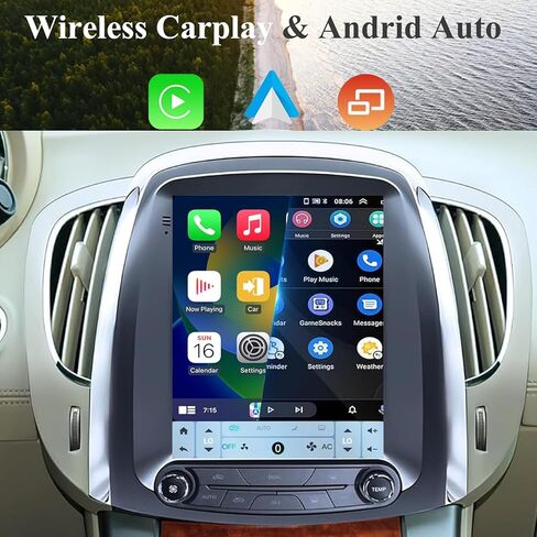 9.7" Android 15 Car Radio Compatible with Buick Lacrosse 2009 2010 2011 2012 Auto AC, Wireless CarPlay/Android Auto, 4G+64G, GPS, BT, Supprt Steering Wheel Control & Backup Camera in Kuwait