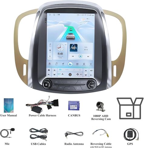 9.7" Android 15 Car Radio Compatible with Buick Lacrosse 2009 2010 2011 2012 Auto AC, Wireless CarPlay/Android Auto, 4G+64G, GPS, BT, Supprt Steering Wheel Control & Backup Camera in Kuwait