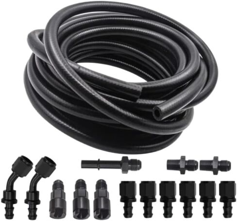 25FT Aluminum 3/8 Inch LS SWAP Fuel Injection Line Kit Compatible With Petrol Diesel Oil Hydraulic Fluid Systems in Kuwait
