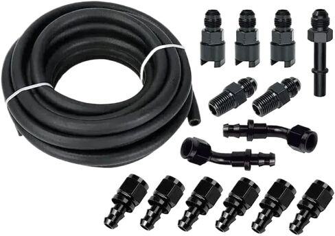 25FT Aluminum 3/8 Inch LS SWAP Fuel Injection Line Kit Compatible With Petrol Diesel Oil Hydraulic Fluid Systems in Kuwait
