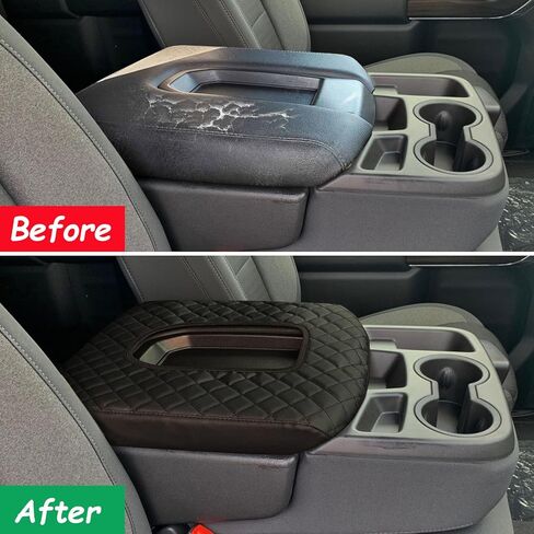 غطاء وحدة التحكم المركزية Zxiaochun متوافق مع ملحقات مقعد القفز 2019-2025 2026 Chevy Silverado/GMC Sierra، غطاء واقي من الجلد لمسند ذراع وحدة التحكم الوسطى (فقط لوحدة تحكم المقعد المنفصل) in Kuwait