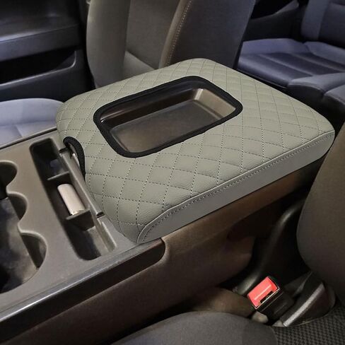 غطاء وحدة التحكم المركزية Zxiaochun متوافق مع ملحقات مقعد القفز 2019-2025 2026 Chevy Silverado/GMC Sierra، غطاء واقي من الجلد لمسند ذراع وحدة التحكم الوسطى (فقط لوحدة تحكم المقعد المنفصل) in Kuwait