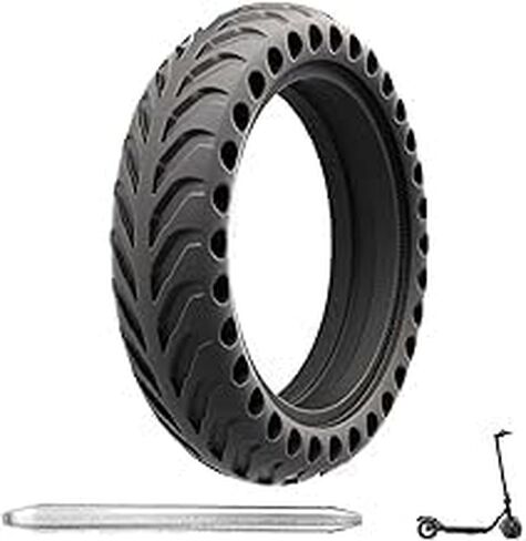 8.5" Solid Electric Scooter Tire, Honeycomb Shock-Absorbing Replacement with Lever, Compatible with Xiaomi M365/Pro/1S, Ninebot E22/E25, Gotrax GXL V2 (1PS) in Kuwait