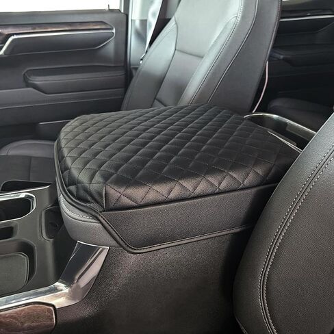 غطاء وحدة التحكم المركزية Zxiaochun متوافق مع ملحقات مقعد القفز 2019-2025 2026 Chevy Silverado/GMC Sierra، غطاء واقي من الجلد لمسند ذراع وحدة التحكم الوسطى (فقط لوحدة تحكم المقعد المنفصل) in Kuwait