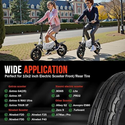 مجموعة الإطارات والأنابيب الداخلية 10x2/54-152، إطار سكوتر 10x2 مع صمام 90 درجة متوافق مع GOTRAX G4 GMAX/ULTRA TOUR XP، بديل للسكوتر الإلكتروني، لوح التزلج، التوازن الذاتي، دراجات الأطفال in Kuwait
