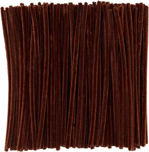Brown Pipe Cleaners 100 Pieces Chenille Stems for DIY Art Decorations Creative Craft (6 mm x 12 Inch) in Saudi Arabia