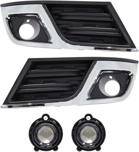 غطاء المصد العلوي الأمامي ومجموعة مصابيح الضباب من MGWILL متوافقة مع 2013 2014 2015 2016 2017 Chevy Traverse LS LT LTZ، مع فتحات مستشعر W/O تحل محل 23328140، GM1014107C in Kuwait