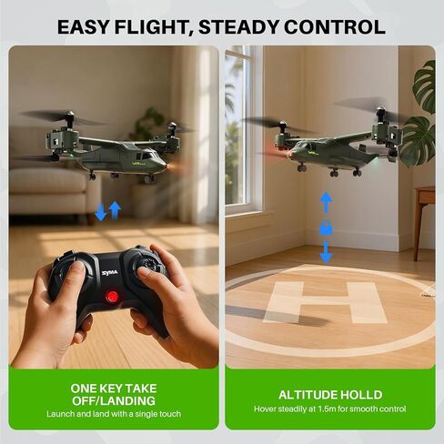 طائرة SYMA X550 RC، طائرة تحكم عن بعد 4 قنوات مع سرعة عالية/منخفضة، إقلاع/هبوط بمفتاح واحد، أوضاع الطيران المثيرة، هدية طائرة نموذجية للجيش للأطفال والمبتدئين والكبار in Kuwait