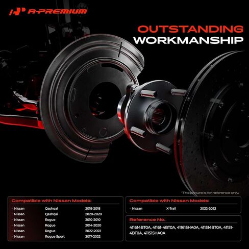 درع غبار الفرامل الجانبية للراكب الخلفي A-Premium متوافق مع موديلات سوبارو - Forester 2014-2018، Impreza 2012-2023، Crosstrek 2016-2023، XV Crosstrek 2013-2015 in Kuwait