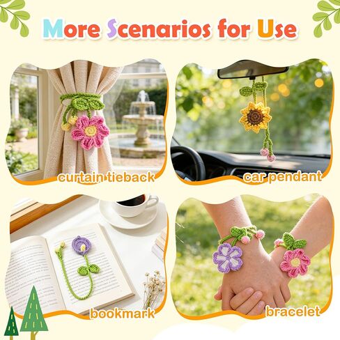 Joyclub الكروشيه عدة للمبتدئين 10 زهرة الإشارات المرجعية الكروشيه مجموعات المبتدئين مع دروس الفيديو خطوة بخطوة وتعليمات DIY الحرفية هدية للبالغين محبي الكتب الأم المعلم طالب in Kuwait
