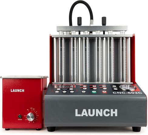 LAUNCH CNC-603C آلة تنظيف حاقن الوقود - أحدث إصدار لعام 2026، جهاز اختبار نظام حقن الوقود بالموجات فوق الصوتية للسيارات ذو 6 أسطوانات ومنظف مع وظيفة تفريغ الزيت التلقائي الحصرية in Kuwait