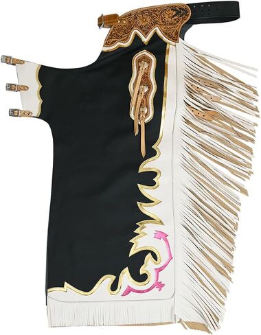 HILASON Bull Riding Genuine Leather Rodeo Western Chaps | for Men and Women Unisex in Kuwait