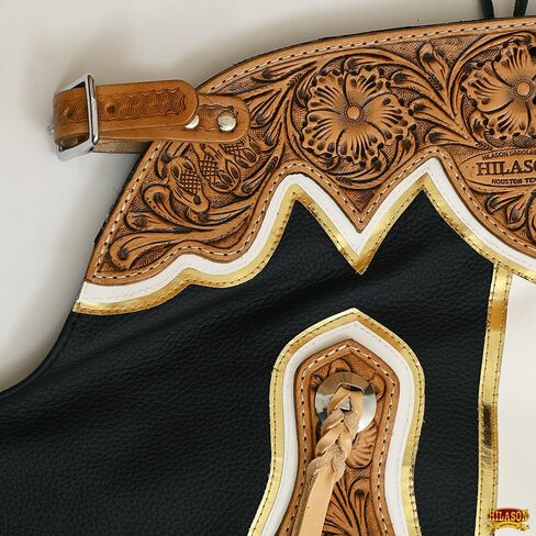 HILASON Bull Riding Genuine Leather Rodeo Western Chaps | for Men and Women Unisex in Kuwait