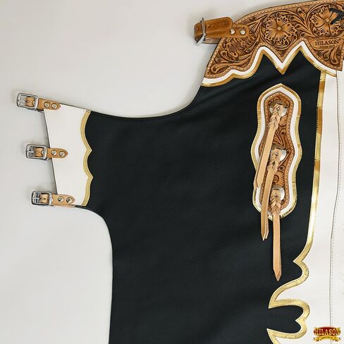 HILASON Bull Riding Genuine Leather Rodeo Western Chaps | for Men and Women Unisex in Kuwait