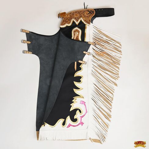 HILASON Bull Riding Genuine Leather Rodeo Western Chaps | for Men and Women Unisex in Kuwait