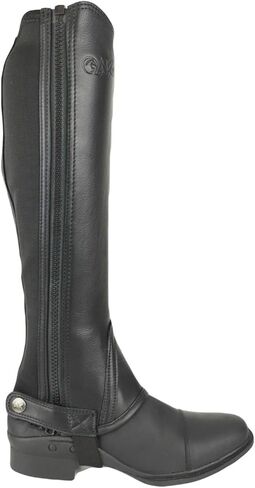 AK Unisex Leather Horse Riding Half Chaps – Soft Genuine Leather Equestrian Half Chaps with Side Zip Easy On & Off in Saudi Arabia
