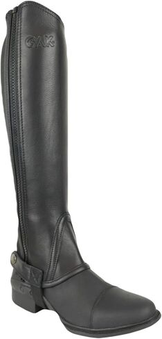 AK Unisex Leather Horse Riding Half Chaps – Soft Genuine Leather Equestrian Half Chaps with Side Zip Easy On & Off in Saudi Arabia