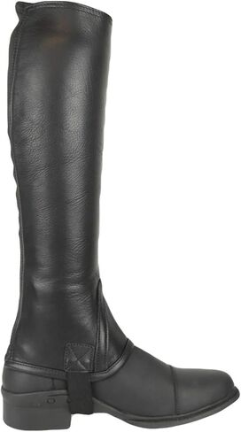 AK Unisex Leather Horse Riding Half Chaps – Soft Genuine Leather Equestrian Half Chaps with Side Zip Easy On & Off in Saudi Arabia