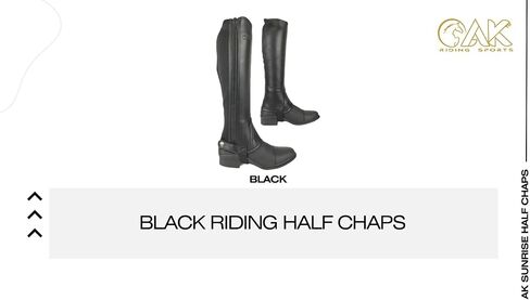 AK Unisex Leather Horse Riding Half Chaps – Soft Genuine Leather Equestrian Half Chaps with Side Zip Easy On & Off in Saudi Arabia