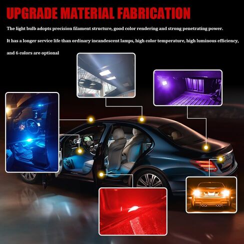 20PCS T5 17 57 79 86 Halogen Instrument Cluster Bulb Kits, 12V Car Dashboard Bulb with T5 Sockets, Lighting Replacement Accessories for Interior Speedometer, Tachometer, Dashboard (Purple) in Kuwait
