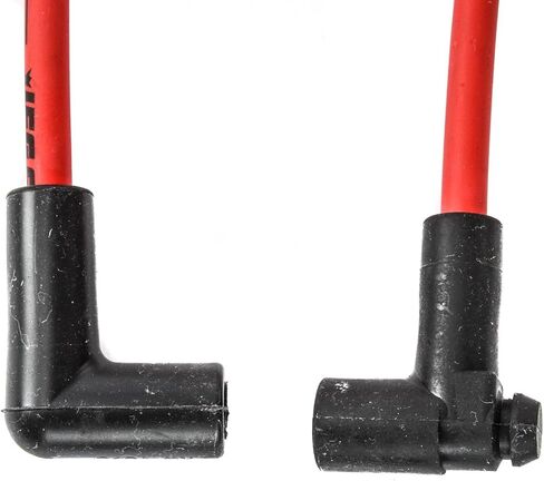 JEGS أسلاك الطاقة الحمراء الساخنة | 8 ملم | صنع في الولايات المتحدة الأمريكية | من أجل تشيفي ذات الكتلة الصغيرة | مصممة لتناسب الرؤوس | شمعة إشعال بزاوية 90 درجة وأحذية الموزع in Kuwait