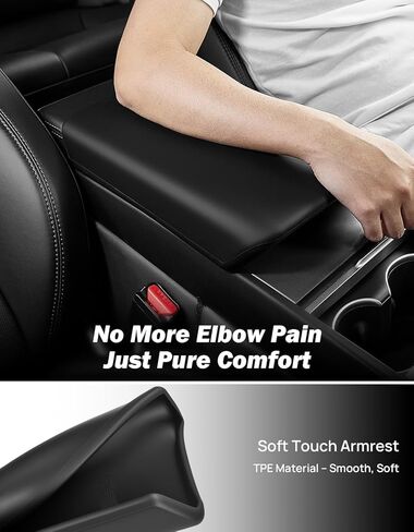 JOYTUTUS Center Console Armrest Cover for Tesla Model Y Juniper 2025 2026 and Tesla Model 3 Highland 2024 2025 2026(Standard, Premium & Performance) - Black in Kuwait