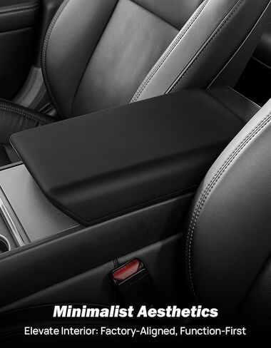 JOYTUTUS Center Console Armrest Cover for Tesla Model Y Juniper 2025 2026 and Tesla Model 3 Highland 2024 2025 2026(Standard, Premium & Performance) - Black in Kuwait