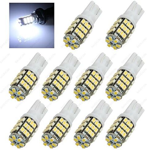 ICBEAMER x5 prs LED لوحة ترخيص احتياطية لوقوف السيارات، مصابيح إضاءة على شكل قبة مناسبة: T10 168 194 920 921 [أبيض فائق] in Kuwait