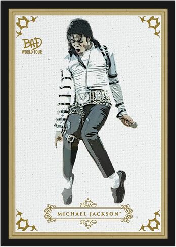 صندوق هواية مايكل جاكسون Bad World Tour Keepsake Premiere Hobby Box: 16 حزمة، توقيع Chase Rare 1/1 وقطع أثرية أصلية للقفازات التي تم ارتداؤها في الجولة، مجموعة أكثر من 300 بطاقة in Kuwait