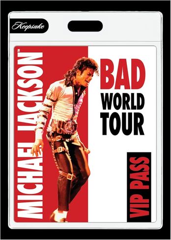 صندوق هواية مايكل جاكسون Bad World Tour Keepsake Premiere Hobby Box: 16 حزمة، توقيع Chase Rare 1/1 وقطع أثرية أصلية للقفازات التي تم ارتداؤها في الجولة، مجموعة أكثر من 300 بطاقة in Kuwait